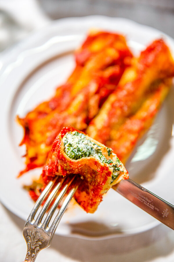 Cannelloni juuri uunista
