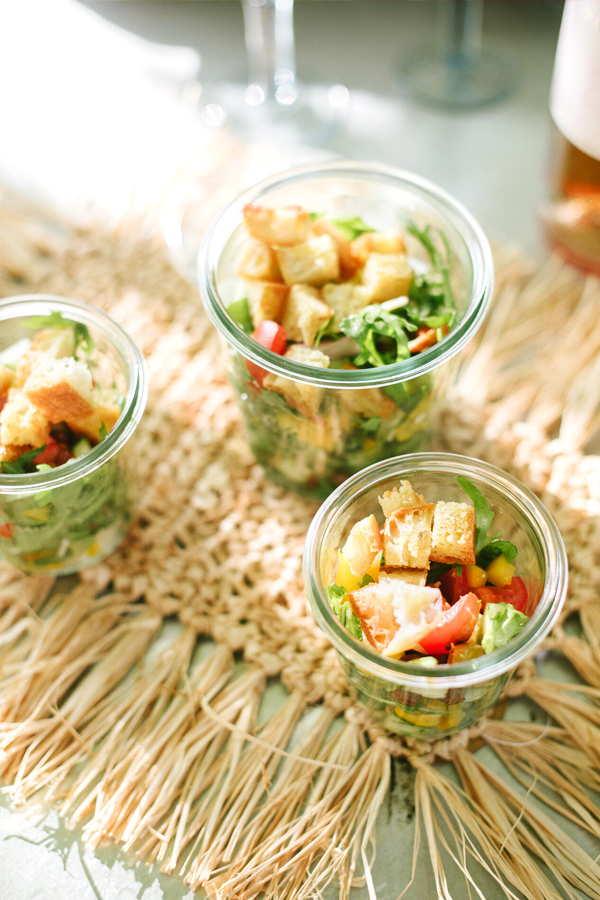 Panzanella piknikille muuripurkissa
